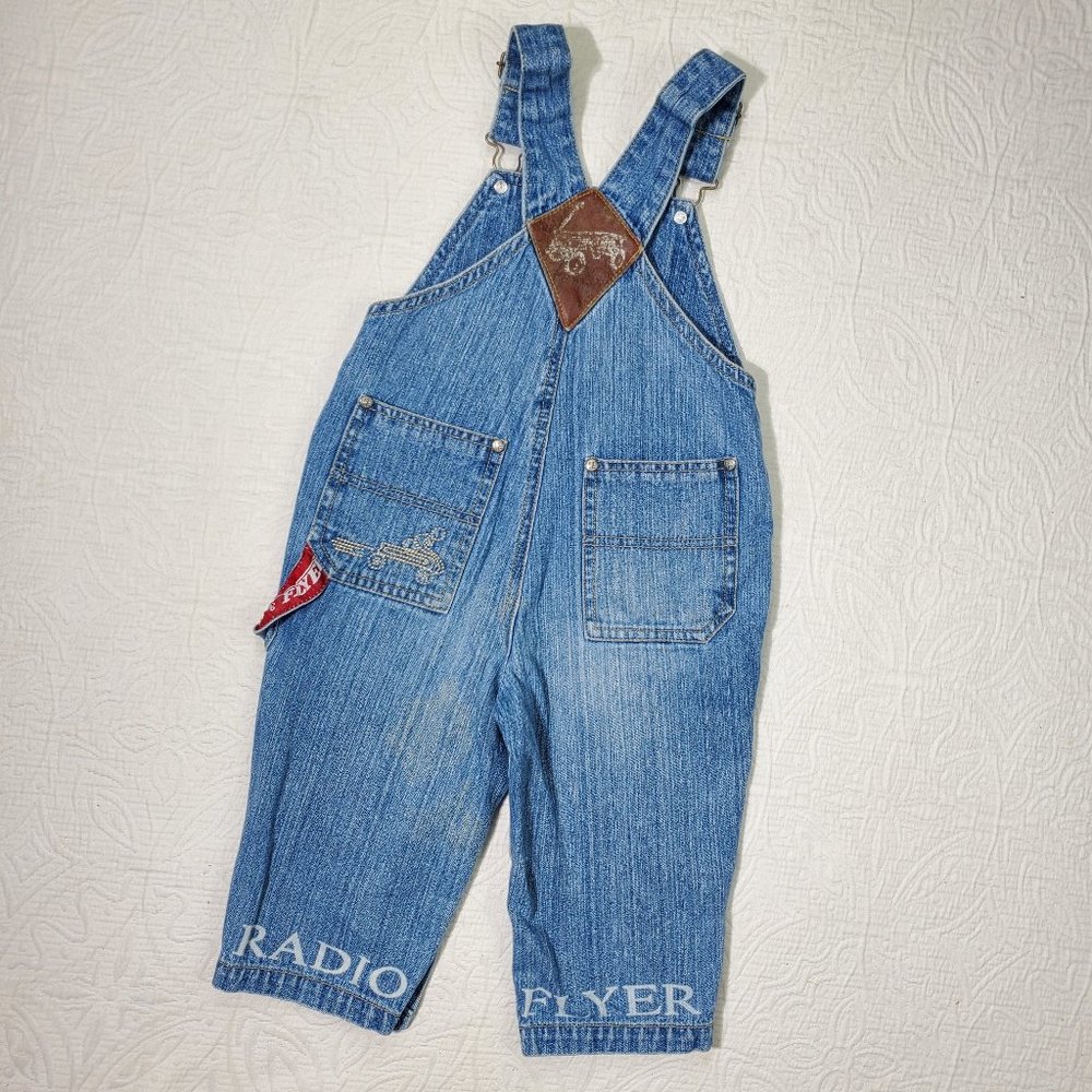 Retro Radio Flyer Wagon Overalls 18 months